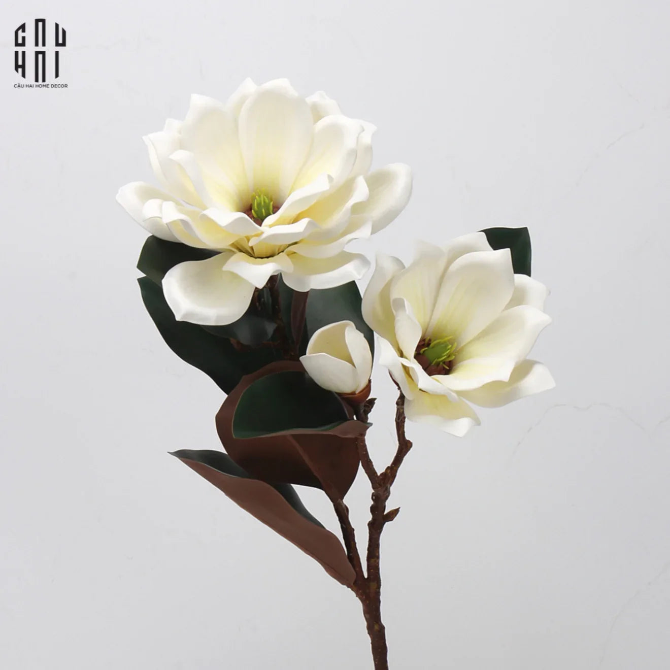 Cành Hoa Mộc Lan Minyulua De Magnolia -Hoa Lụa-CẬU HAI HOME DECOR