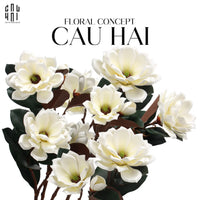Cành Hoa Mộc Lan Minyulua De Magnolia -Hoa Lụa-CẬU HAI HOME DECOR
