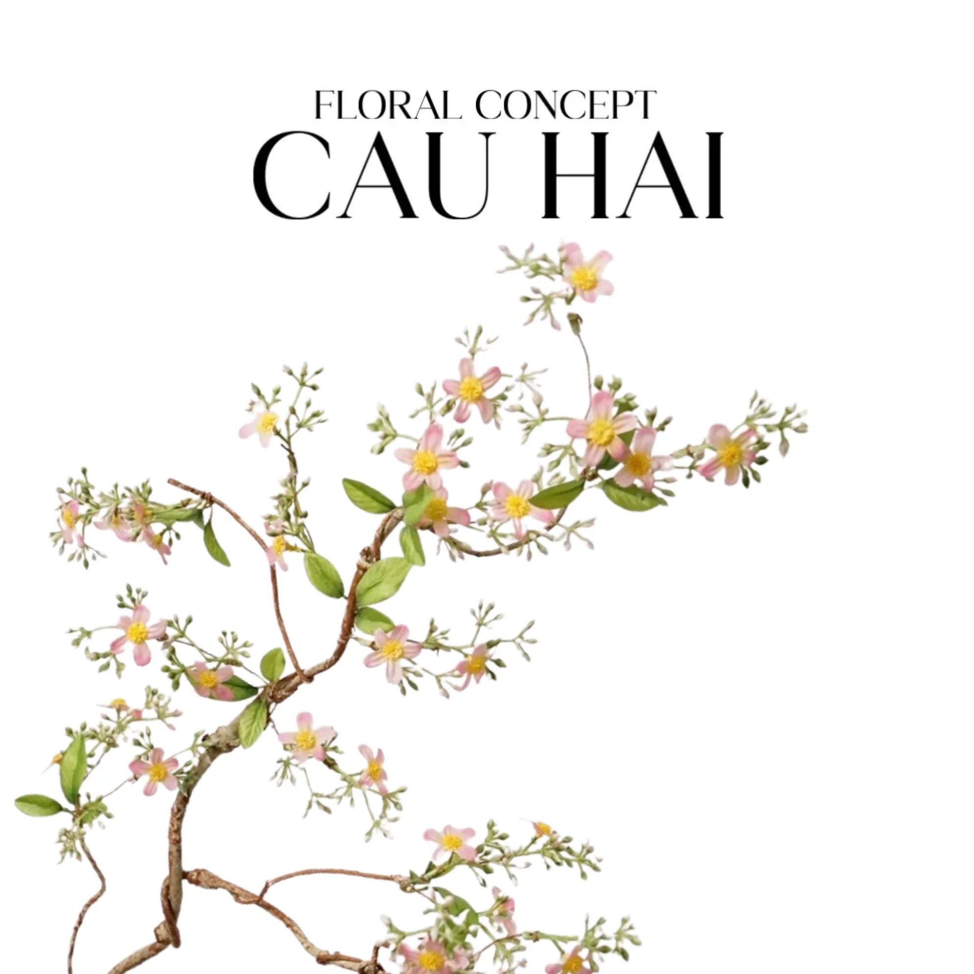 Cành Hoa Táo-Hoa Lụa-CẬU HAI HOME DECOR