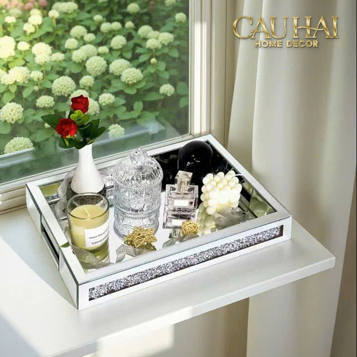 Haute Folie - Starlight Mirrored Rectangular Tray 38x28x5