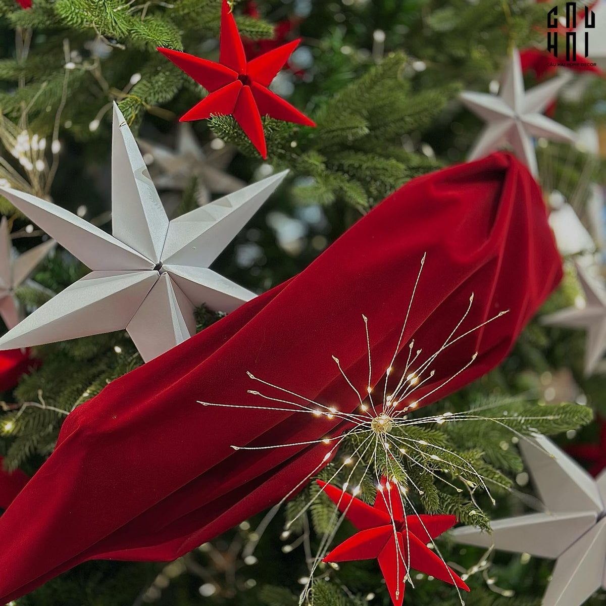 Cây Thông Giáng Sinh - Red Velvet Christmas Tree 2M4-TRANG TRÍ GIÁNG SINH-CẬU HAI HOME DECOR