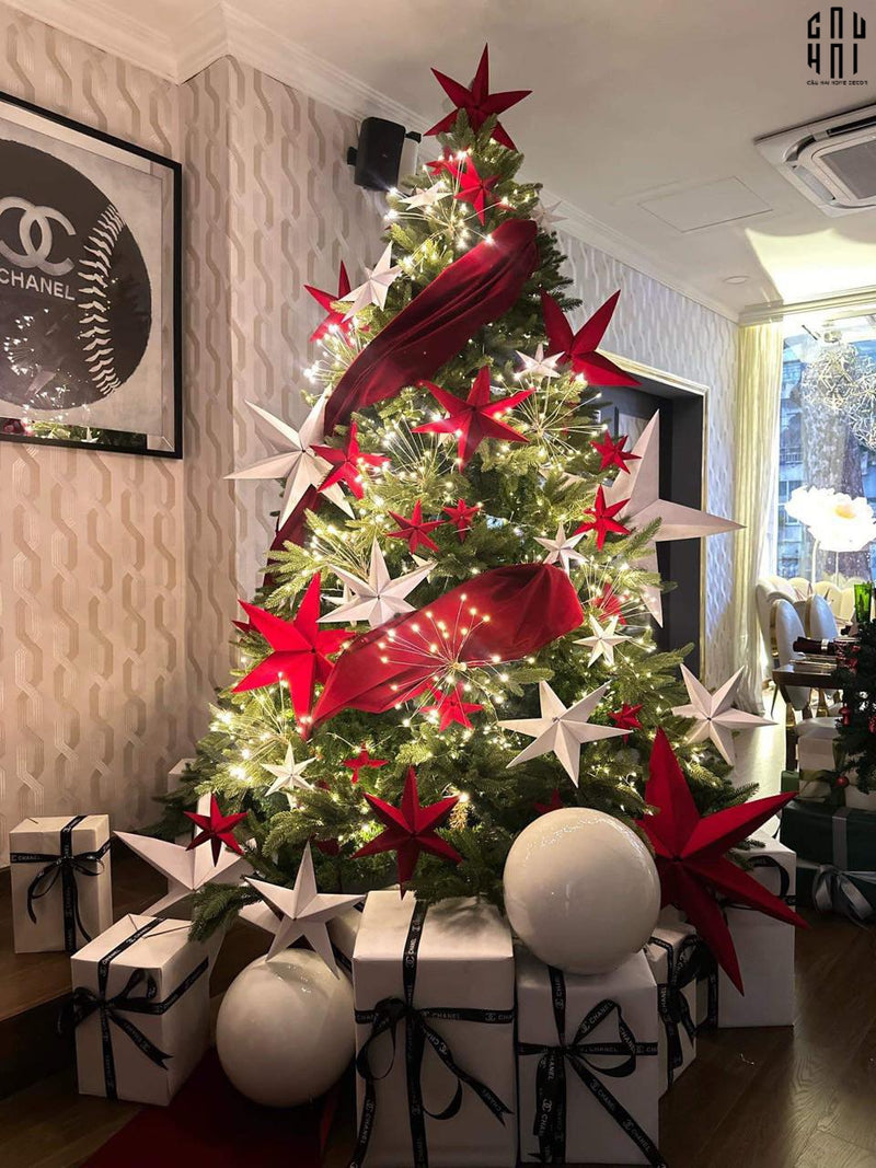 Christmas Tree - Red Velvet Christmas Tree 2.4m