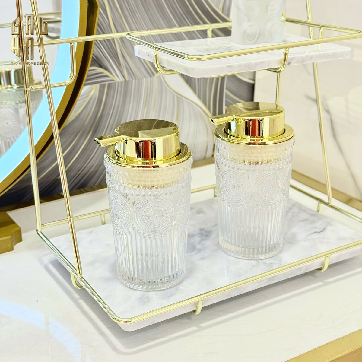 Chai Kit Golden Boheme - Ss22 9x15.5-PHỤ KIỆN NHÀ TẮM-Đối tác tại Trung Quốc theo từng đơn đặt hàng-CẬU HAI HOME DECOR