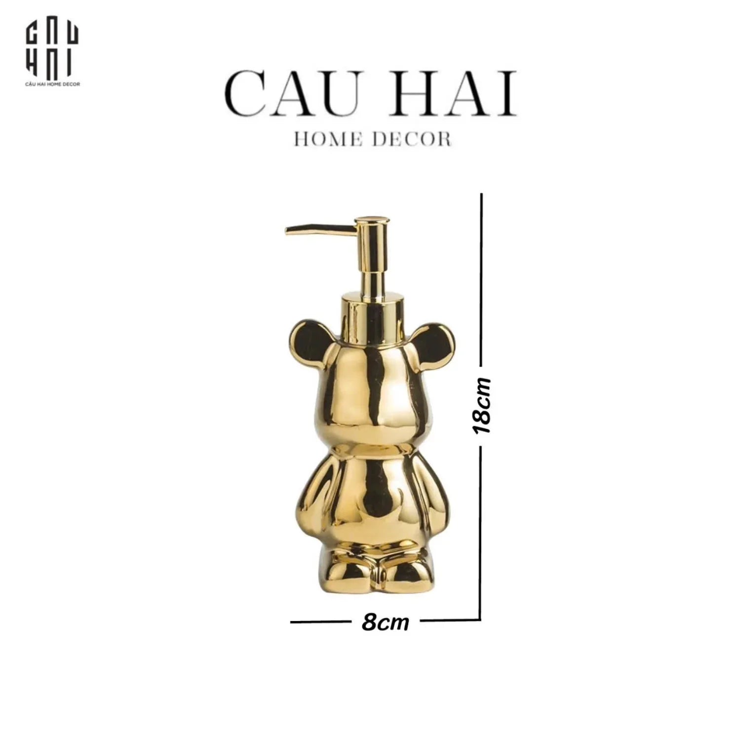 Chai Kit Nhà Tắm Boss Bear Jr Gold 8x8x18-Set nhà tắm bathroom vanities-CẬU HAI HOME DECOR