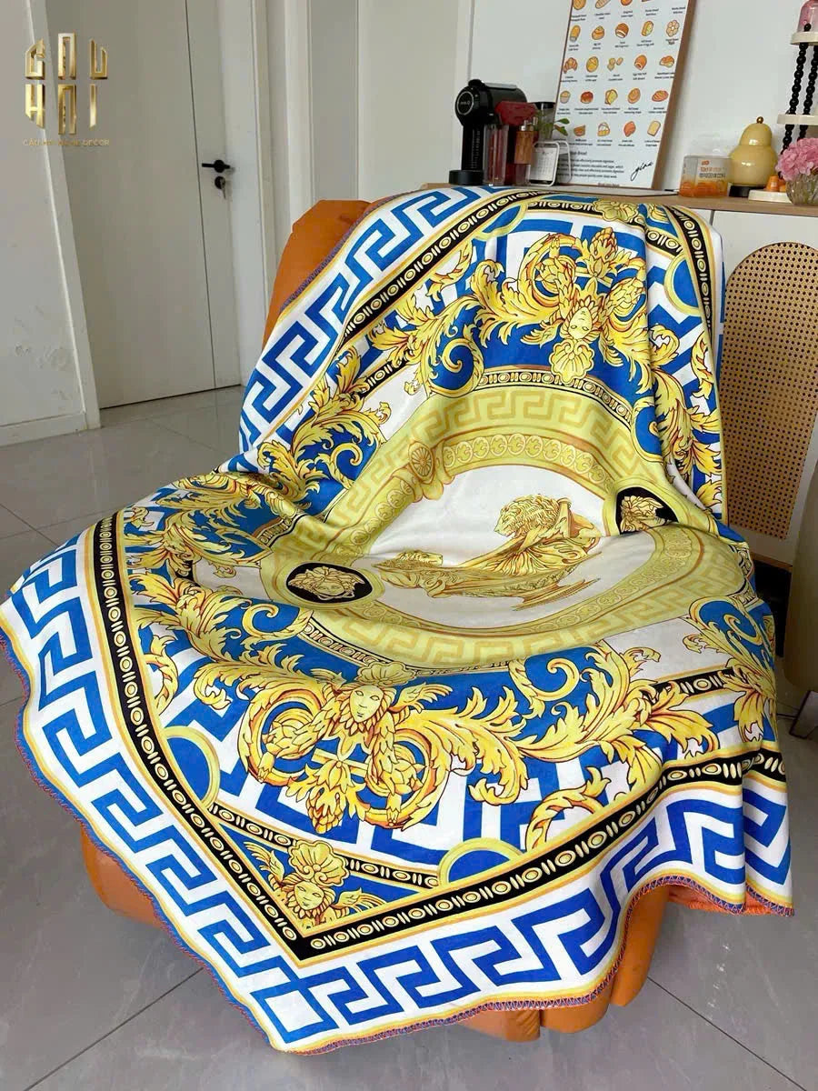Chăn Sofa Cao Cấp Gold Line Barocco Velvet Blanket 150x150-CHĂN SOFA-Đối tác tại Trung Quốc theo từng đơn đặt hàng-CẬU HAI HOME DECOR
