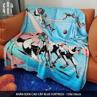 Chăn Sofa Nhung Cao Cấp Blue Fortress Velvet Blanket 150x150-CHĂN SOFA-CẬU HAI HOME DECOR