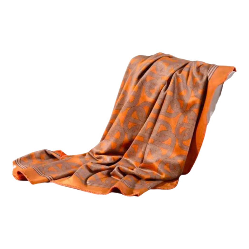 Chăn Sofa  Fauve Velour Gris Acier Patiné Étain  Velvet Blanket  150