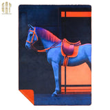 Chăn Sofa Nhung Hà Lan Marine Stallion Royale Bleu Velvet Blanket - 150X150-CHĂN SOFA-CẬU HAI HOME DECOR