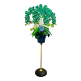 Chậu Hoa Lan Orchid - Emerald Azure Blooming-BÌNH HOA-Đối tác tại Trung Quốc theo từng đơn đặt hàng-CẬU HAI HOME DECOR