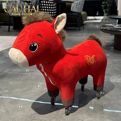 Cheval Enfant Couture – Ngựa Cưỡi Đồ Chơi Nhồi Bông Bọc Nhung Cao Cấp 58x68-ĐỒ CHƠI & THÚ BÔNG-CẬU HAI HOME DECOR