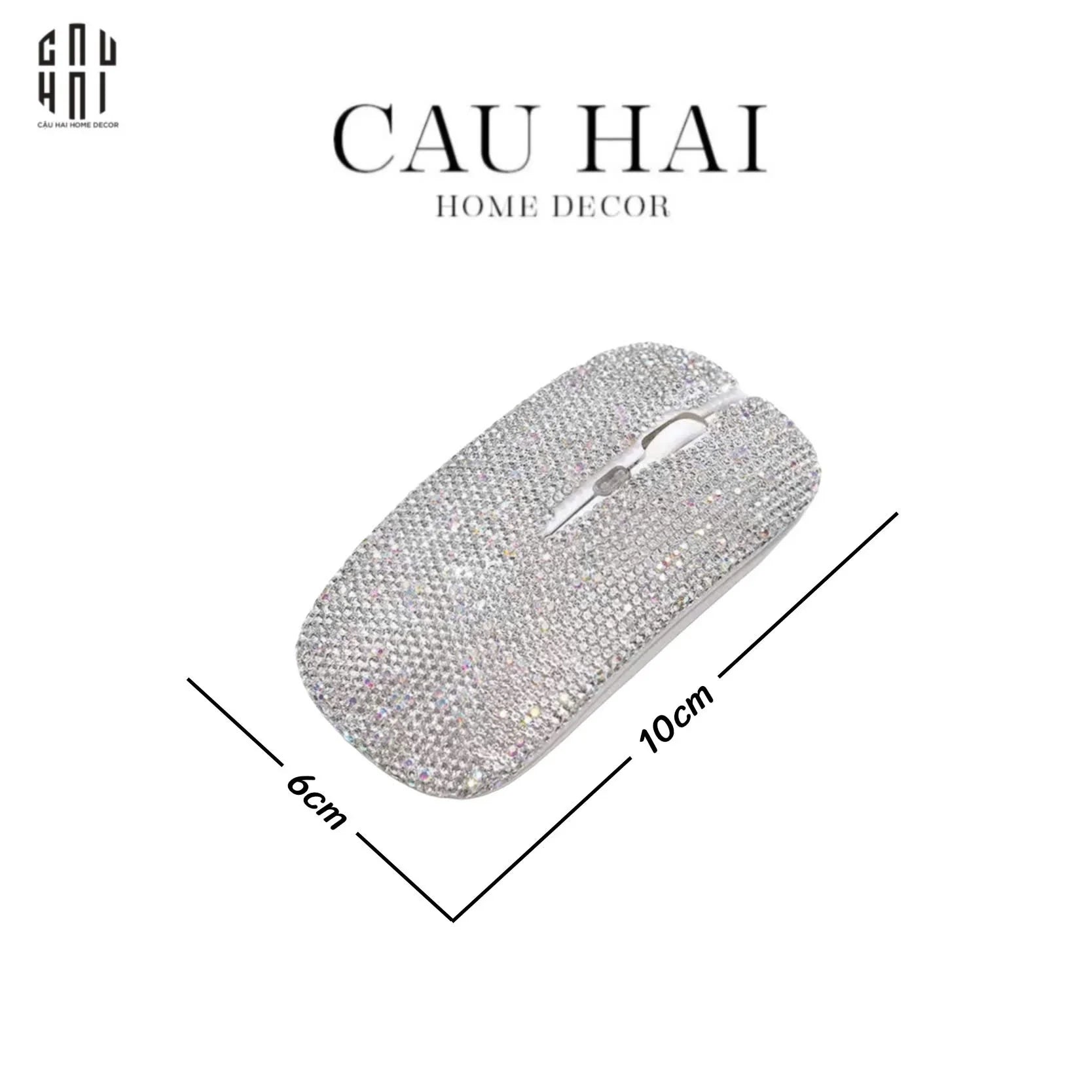 Chuột Máy Tính Không Dây - Magic Mouse Diamond Bling Bling 6x10-PHỤ KIỆN CÔNG NGHỆ-CẬU HAI HOME DECOR