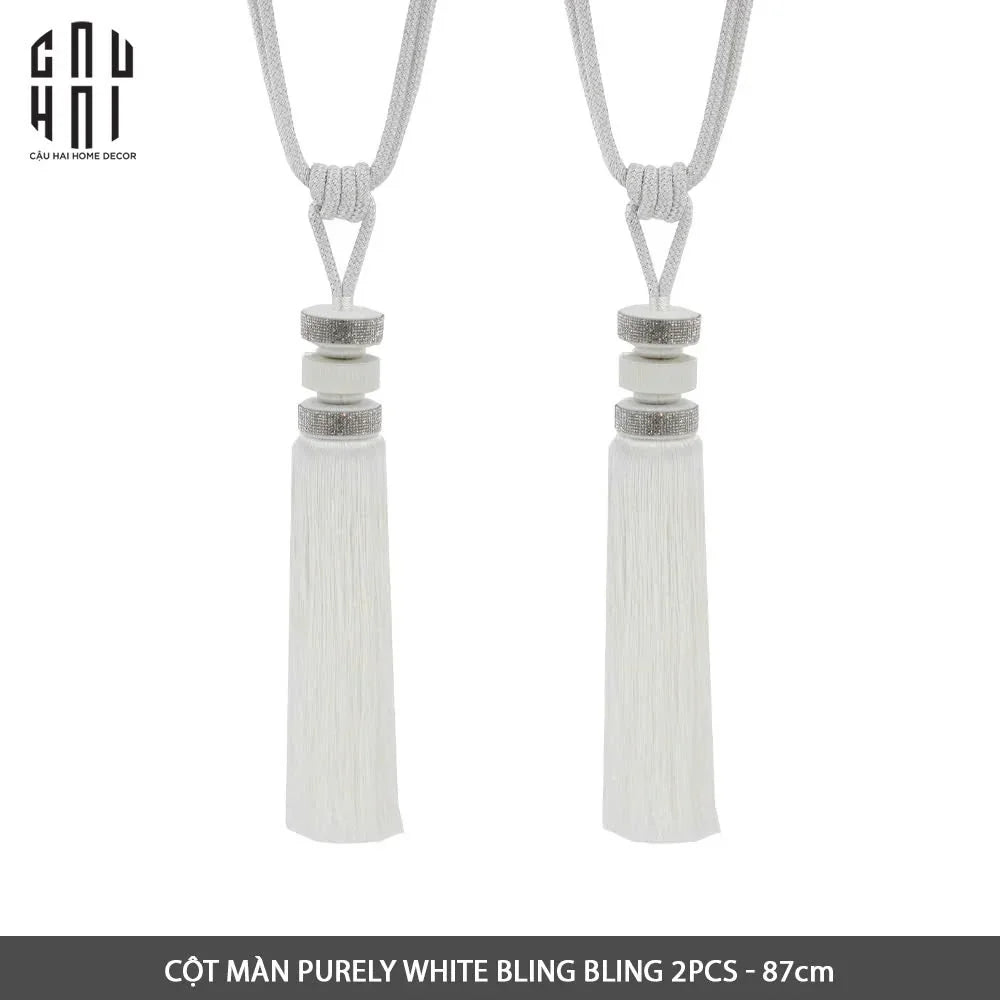 Cột Màn Đôi Blanc Bling Bling Tassel Curtain Tieback - 85Cm-RÈM & MÀN CHE-CẬU HAI HOME DECOR