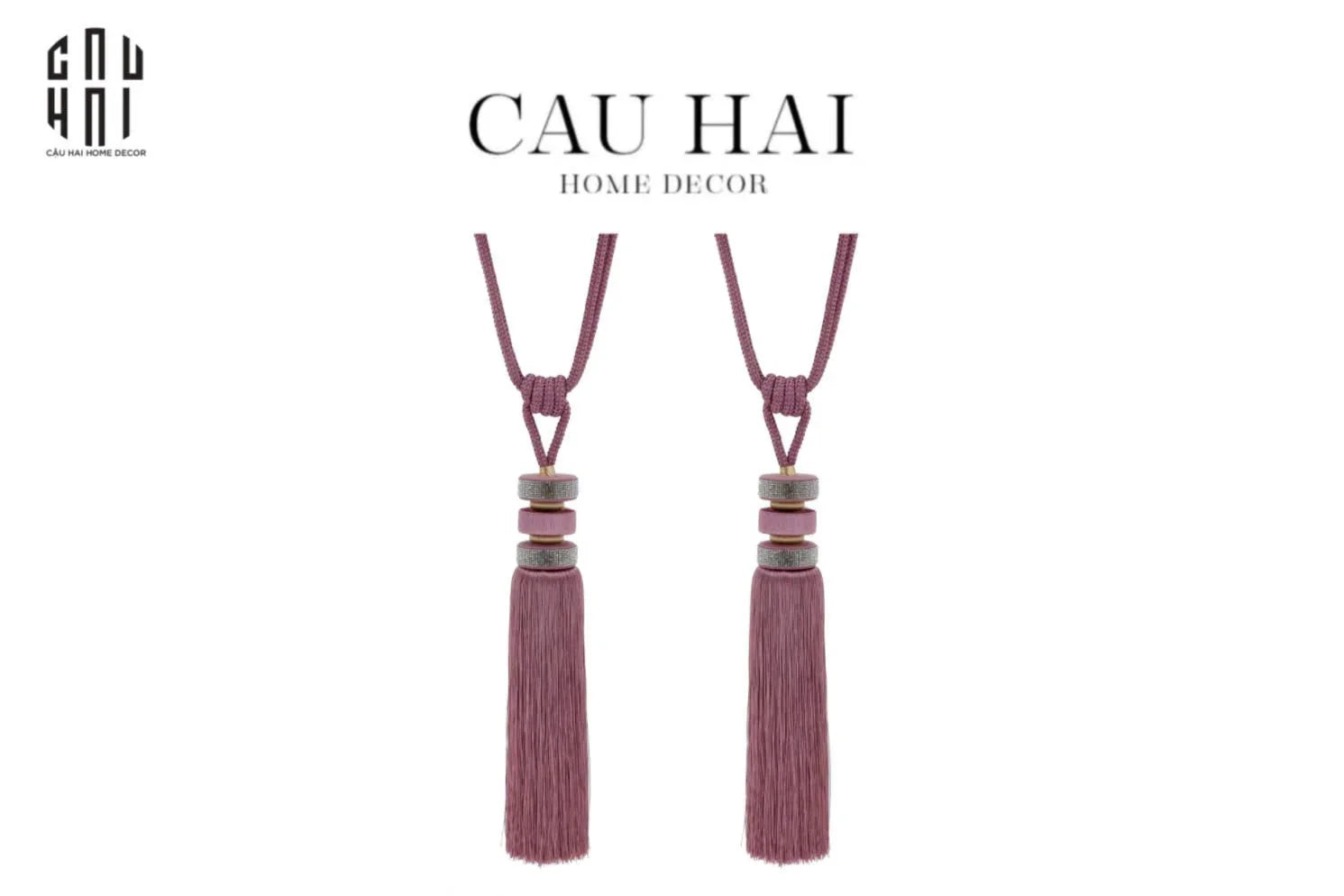 Cột Màn Đôi Fuchsia Bling Bling Tassel Curtain Tieback- 85Cm-RÈM & MÀN CHE-CẬU HAI HOME DECOR