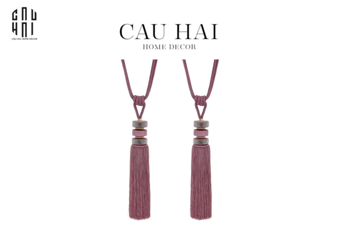 Cột Màn Đôi Fuchsia Bling Bling Tassel Curtain Tieback- 85Cm-RÈM & MÀN CHE-CẬU HAI HOME DECOR