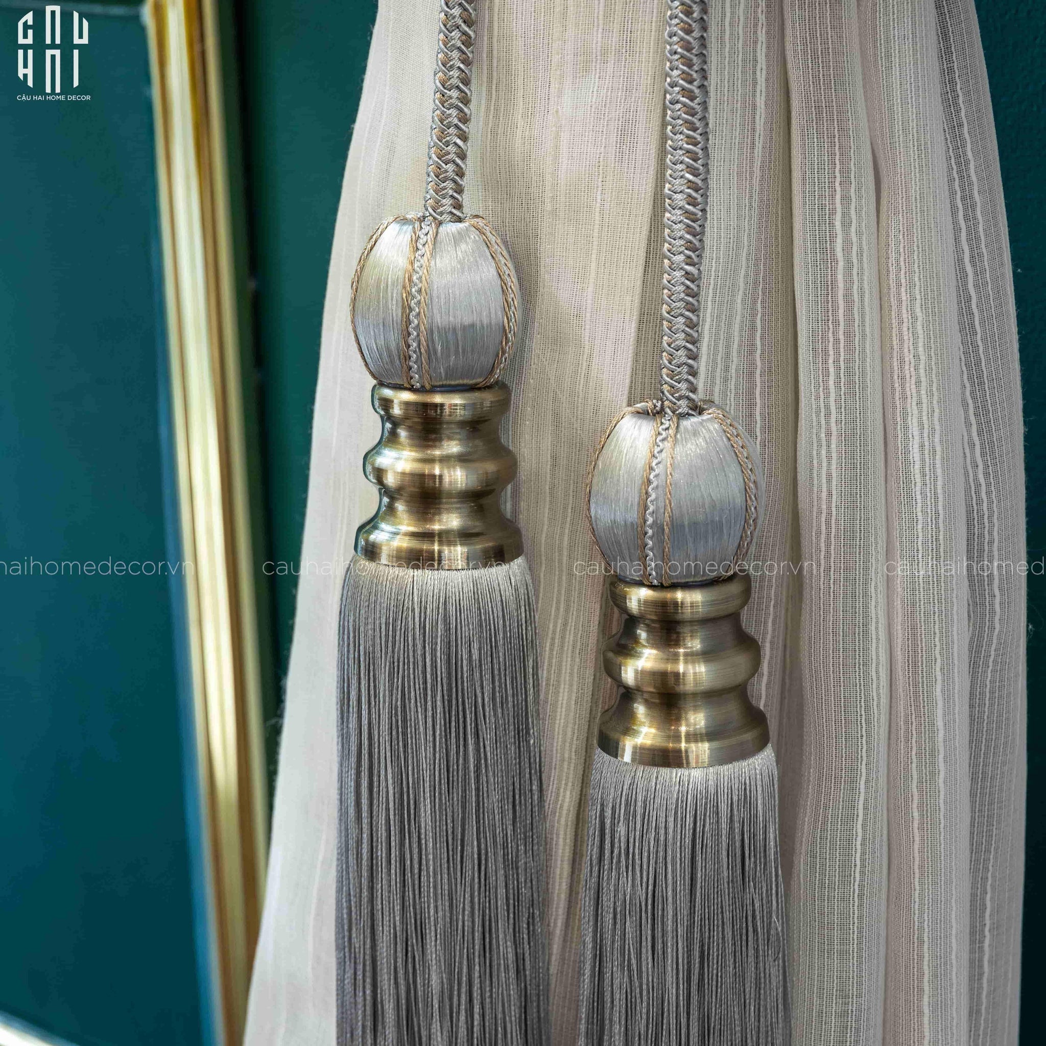 Cột Màn Platinum Tassel Curtain Tieback 2Pcs 75cm-RÈM & MÀN CHE-CẬU HAI HOME DECOR
