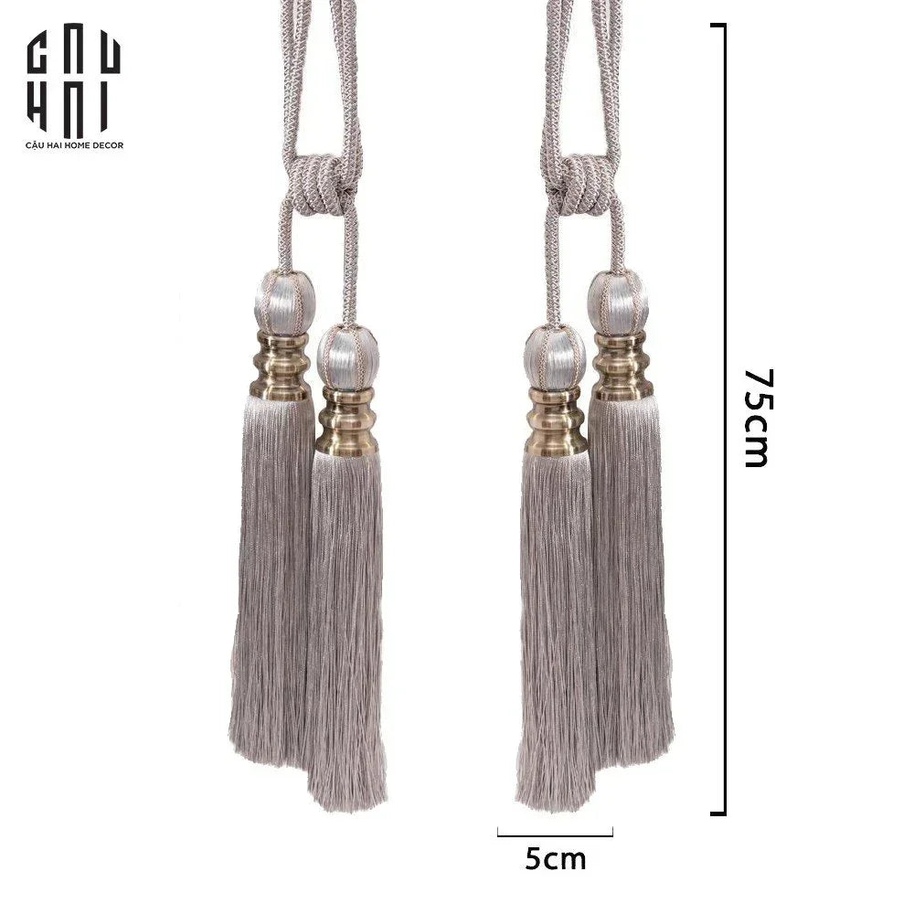 Cột Màn Platinum Tassel Curtain Tieback 2Pcs 75cm-RÈM & MÀN CHE-CẬU HAI HOME DECOR