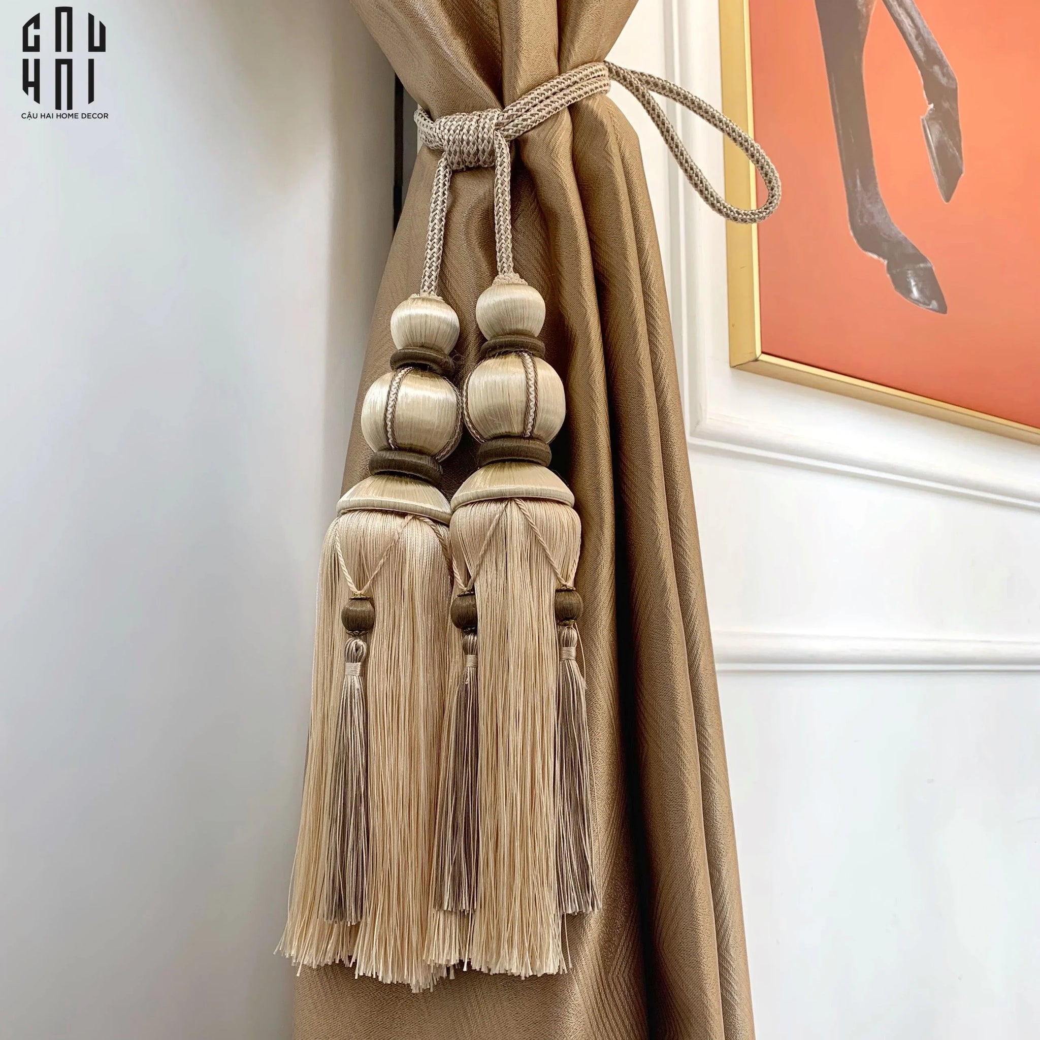Cột Màn Rita Tassel Curtain Tieback 2Pcs 2Pcs-RÈM & MÀN CHE-CẬU HAI HOME DECOR
