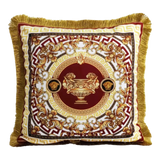 Maison Couture - Vỏ Gối Nhung Chenille V Class Medusa - La Coupe des Dieux - Crimson Rouge 45x45-VỎ GỐI-Đối tác tại Trung Quốc theo từng đơn đặt hàng-CẬU HAI HOME DECOR