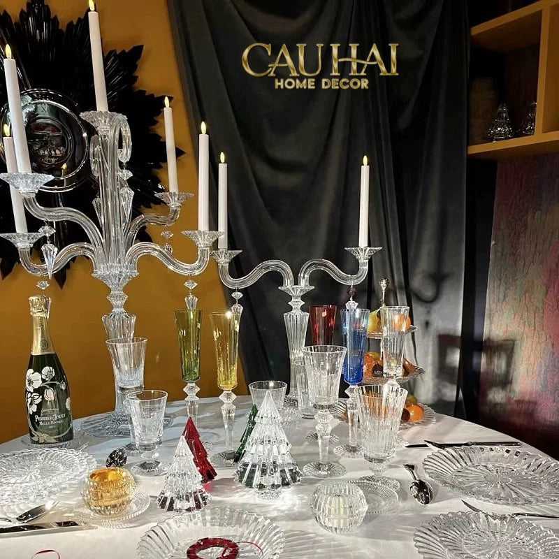 Cristallery Maison Couture - Đĩa Pha Lê 3 Tầng Impérial Scepter Serving Étagère zxx-Đĩa bánh tầng-CẬU HAI HOME DECOR