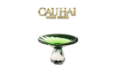 Critalleries Couture - Đĩa Trái Cây Pha Lê Emerald Vert Malachite Fruit Plates 9.5x15-SET CHÉN DĨA-CẬU HAI HOME DECOR