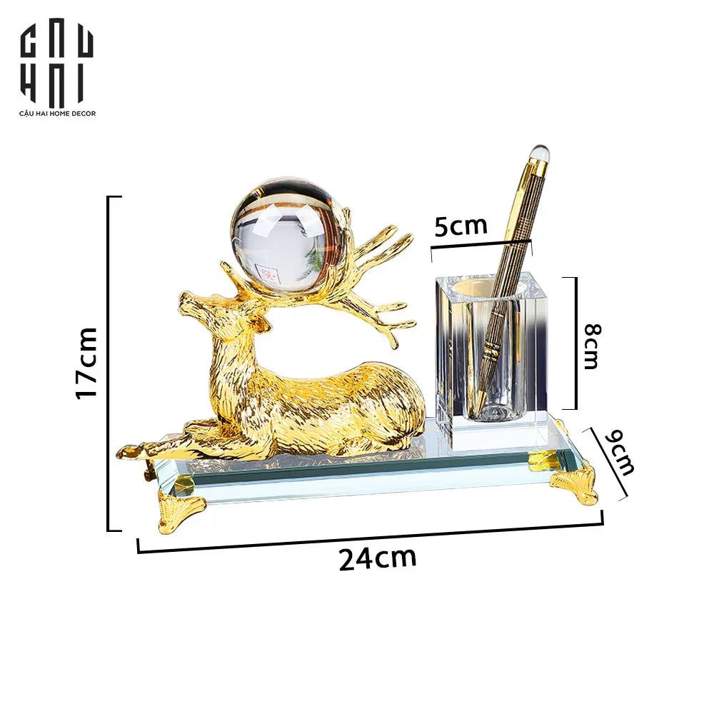 Đế Bút Golden Fortune-PHỤ KIỆN BÀN LÀM VIỆC-Đối tác tại Trung Quốc theo từng đơn đặt hàng-CẬU HAI HOME DECOR