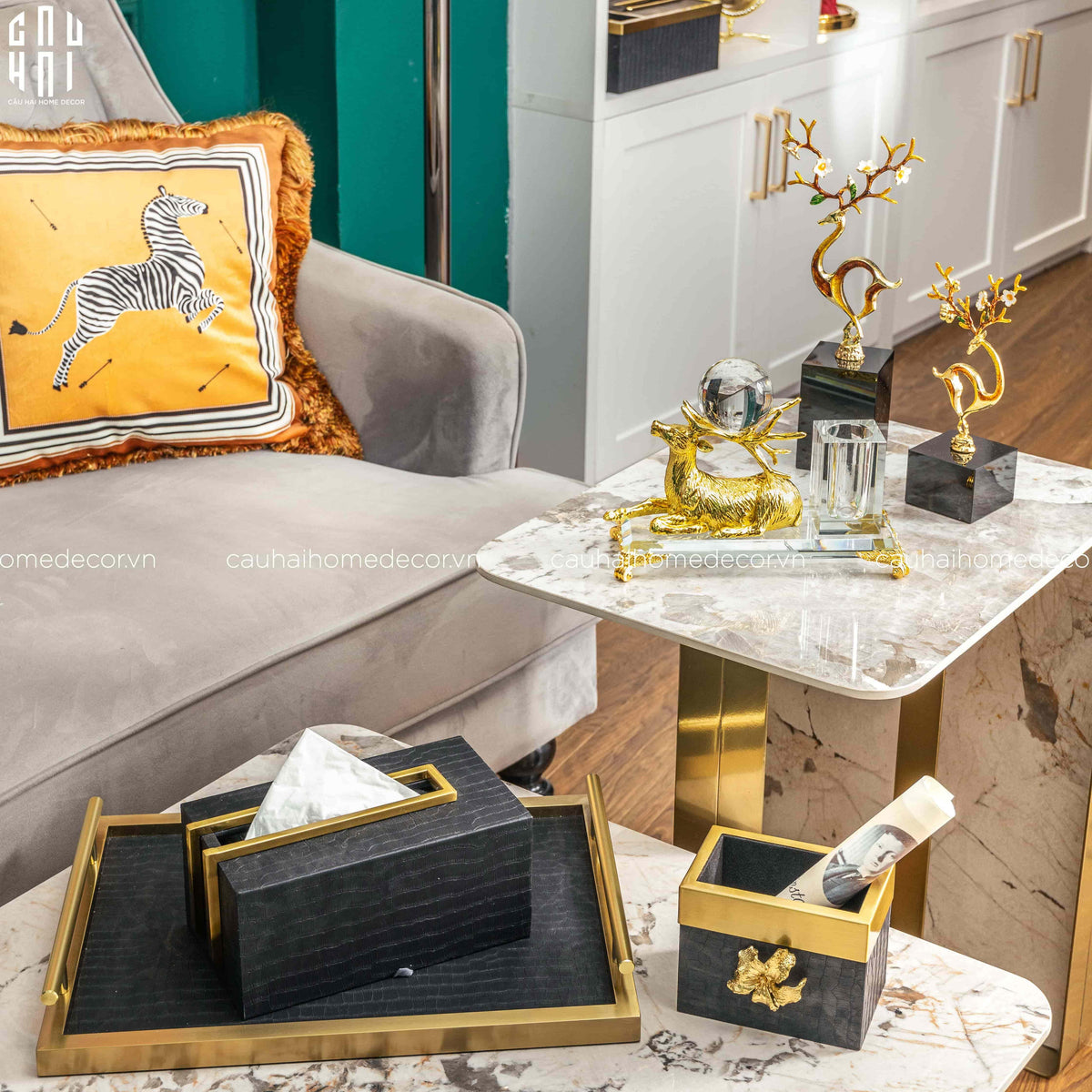 Đế Bút Golden Fortune-PHỤ KIỆN BÀN LÀM VIỆC-Đối tác tại Trung Quốc theo từng đơn đặt hàng-CẬU HAI HOME DECOR