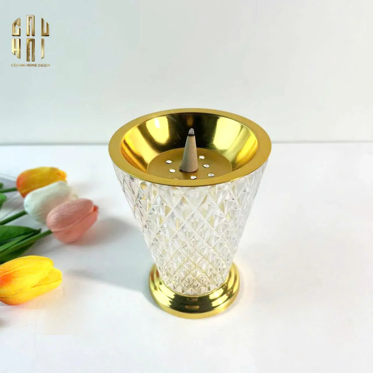 Đế Đốt Trầm Lumière Cone Burner-ĐỐT TRẦM & HƯƠNG THƠM-CẬU HAI HOME DECOR
