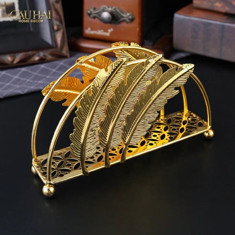 Đế Giấy Royale Persian Aurum Plumage Tissue Holder-HỘP KHĂN GIẤY-CẬU HAI HOME DECOR