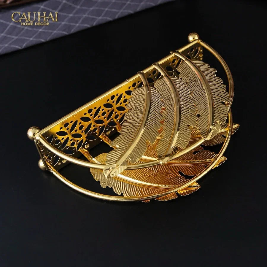 Đế Giấy Royale Persian Aurum Plumage Tissue Holder-HỘP KHĂN GIẤY-CẬU HAI HOME DECOR