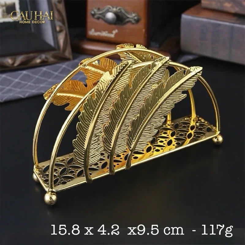 Đế Giấy Royale Persian Aurum Plumage Tissue Holder-HỘP KHĂN GIẤY-CẬU HAI HOME DECOR