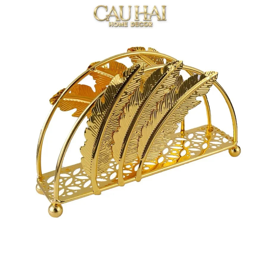Đế Giấy Royale Persian Aurum Plumage Tissue Holder-HỘP KHĂN GIẤY-CẬU HAI HOME DECOR
