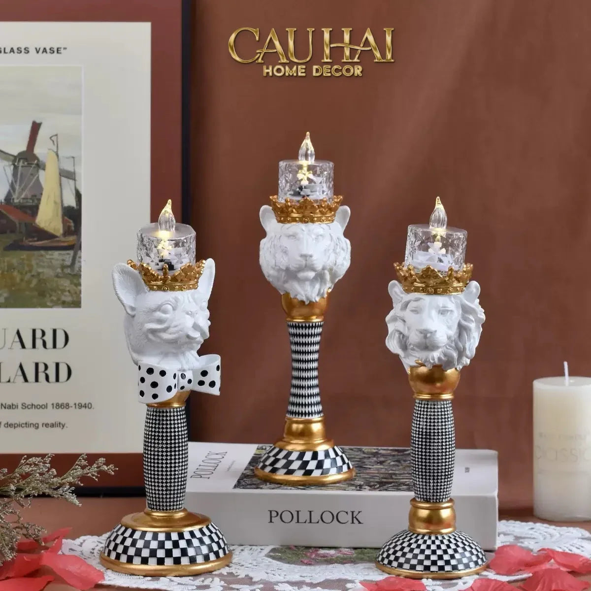 Đế Nến Animalier Réflexion Candle Holder-ĐÈN TRANG TRÍ-CẬU HAI HOME DECOR
