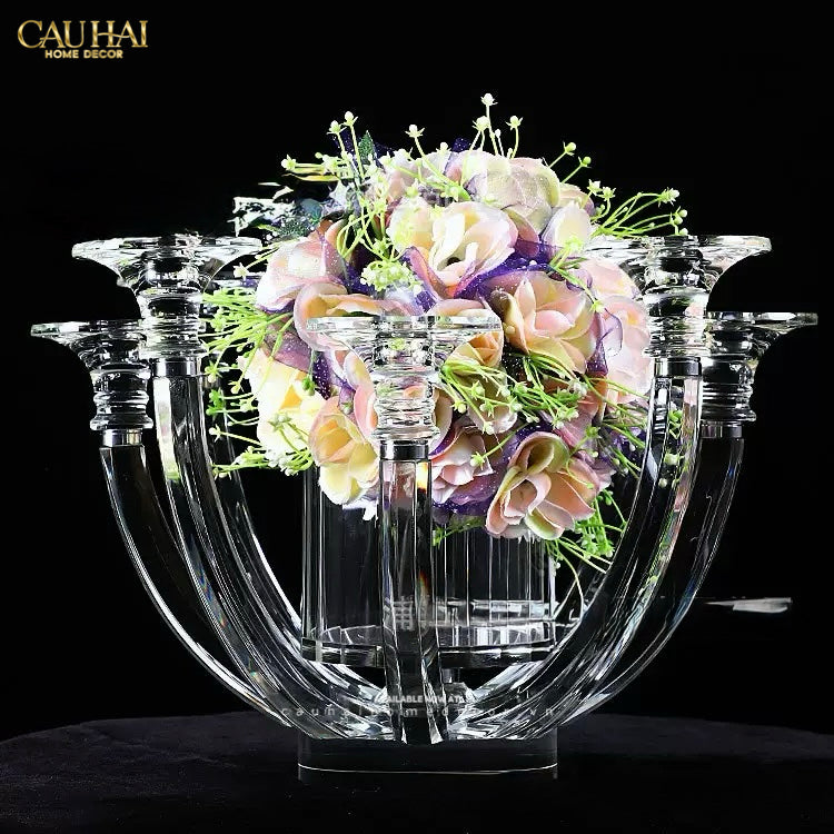 Đế Nến Bình Hoa Pha Lê Candélabre En Cristalleries H30-ĐẾ NẾN-CẬU HAI HOME DECOR-CẬU HAI HOME DECOR