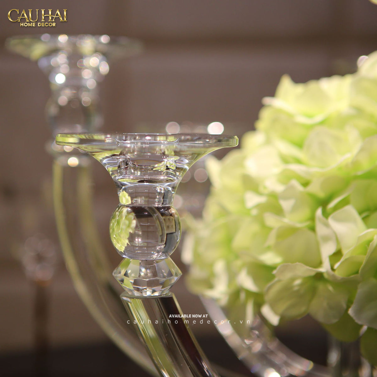 Đế Nến Bình Hoa Pha Lê Candélabre En Cristalleries H30-ĐẾ NẾN-CẬU HAI HOME DECOR-CẬU HAI HOME DECOR