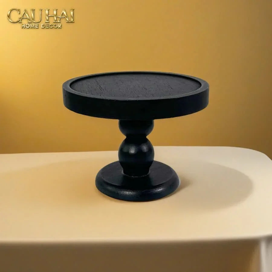 Đế Nến Black Wood-ĐẾ NẾN-CẬU HAI HOME DECOR