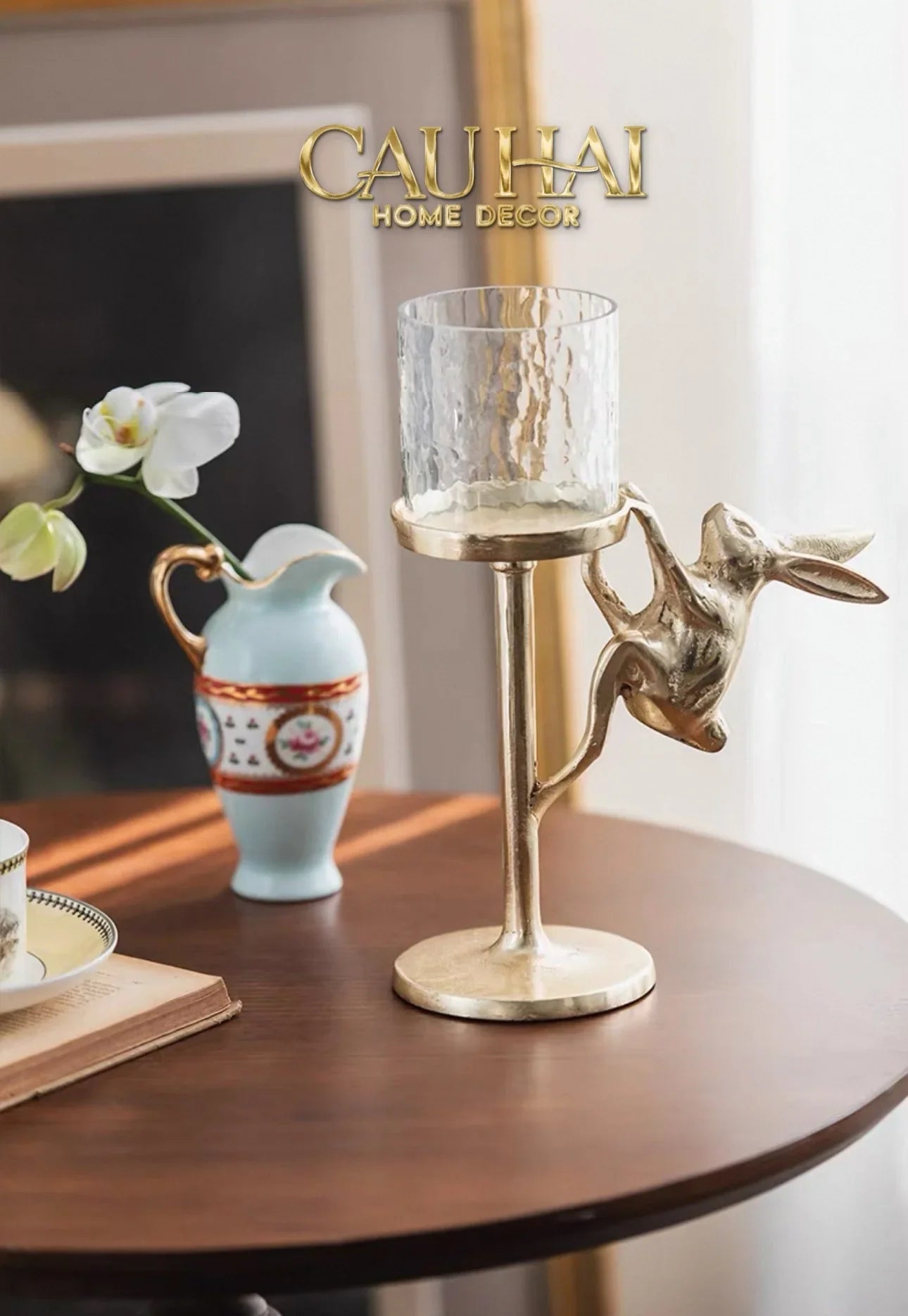 Đế Nến Thỏ Climbing Glory Lapin Brasson Candle Holder-ĐÈN TRANG TRÍ-CẬU HAI HOME DECOR