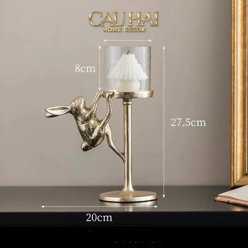 Đế Nến Thỏ Climbing Glory Lapin Brasson Candle Holder-ĐÈN TRANG TRÍ-CẬU HAI HOME DECOR