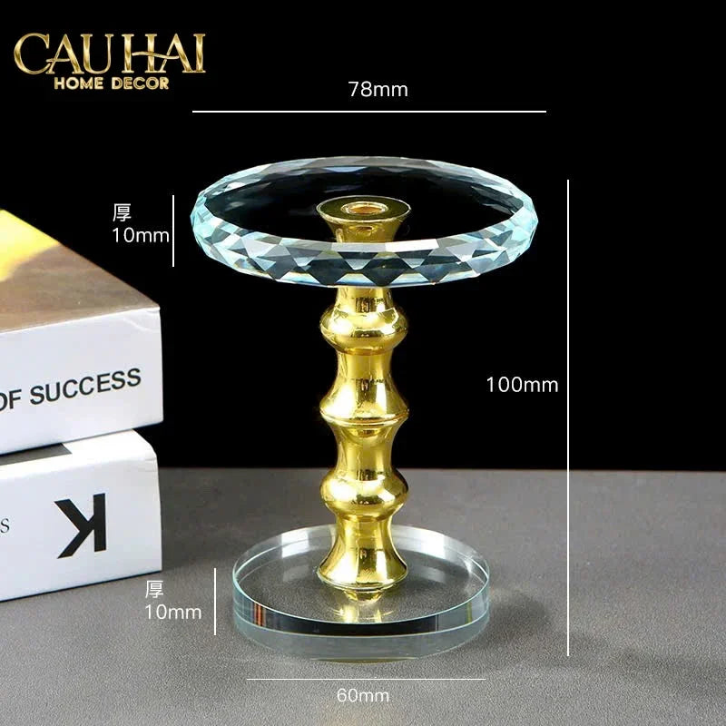 Đế Trụ Trưng Bày Pha Lê 1/3/5 Trụ - Golden Column Cristalleries Display Stand-CẬU HAI HOME DECOR