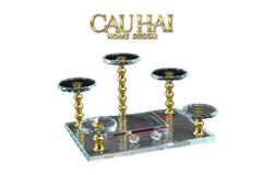 Đế Trụ Trưng Bày Pha Lê 1/3/5 Trụ - Golden Column Cristalleries Display Stand-KỆ TRANG TRÍ-CẬU HAI HOME DECOR