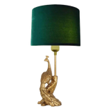 Đèn Bàn Khổng Tước Chụp Nhung Emerald Gold Le Impérial Paon Side Table Lamp 25x64-ĐÈN BÀN-CẬU HAI HOME DECOR-CẬU HAI HOME DECOR