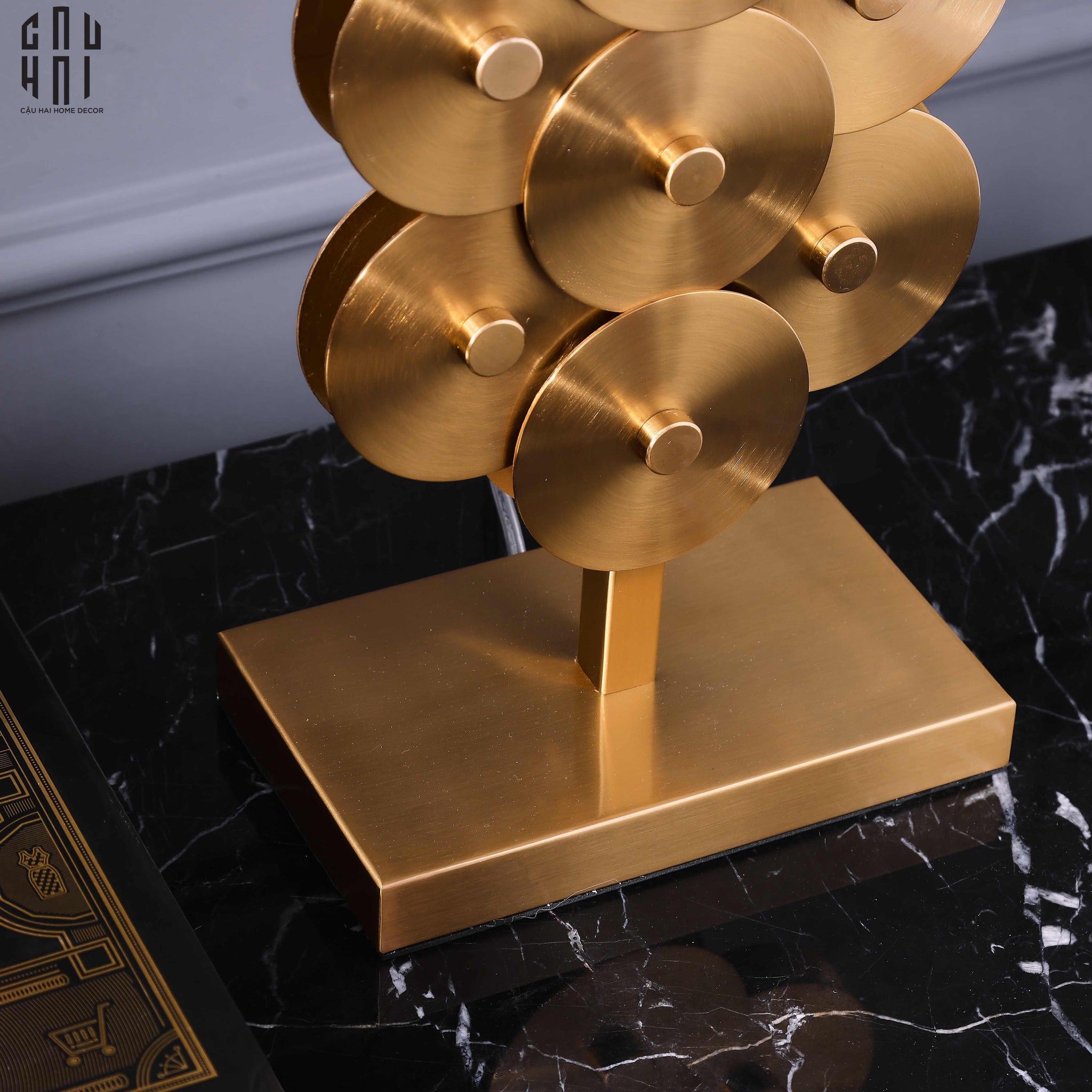 Đèn Bàn Léman - Léman Golden Side Table Lamp-CẬU HAI HOME DECOR