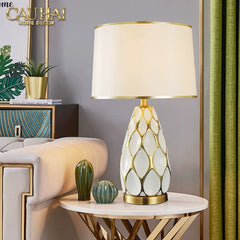 Đèn Bàn Martha - Martha Porcelain Side Table Lamp-ĐÈN BÀN-CẬU HAI HOME DECOR