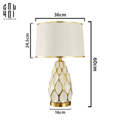 Đèn Bàn Martha - Martha Porcelain Side Table Lamp-ĐÈN BÀN-CẬU HAI HOME DECOR