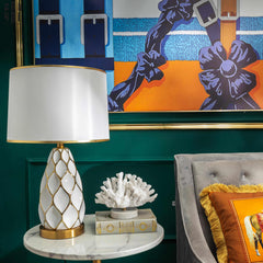 Đèn Bàn Martha - Martha Porcelain Side Table Lamp-ĐÈN BÀN-CẬU HAI HOME DECOR