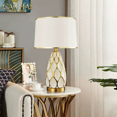 Đèn Bàn Martha - Martha Porcelain Side Table Lamp-ĐÈN BÀN-CẬU HAI HOME DECOR