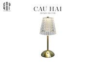 Đèn Bàn Pin Sạc 3 Chế Độ Acrylic Diamond Aurora Table Lamp 13x30-CẬU HAI HOME DECOR