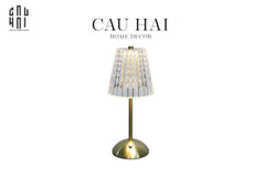 Đèn Bàn Pin Sạc 3 Chế Độ Acrylic Diamond Aurora Table Lamp 13x30-CẬU HAI HOME DECOR
