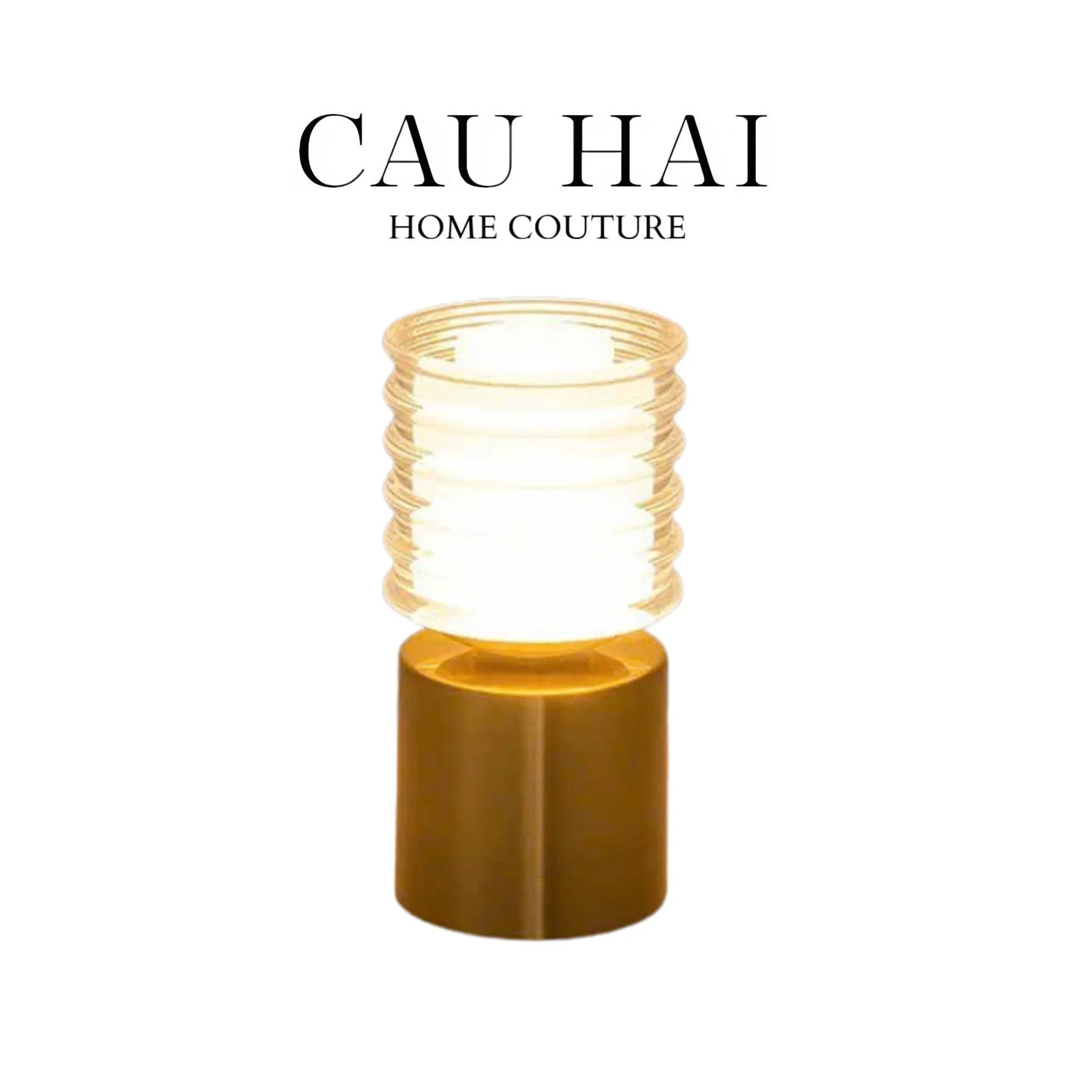 Đèn Bàn Thuỷ Tinh Pin Sạc 3 Chế Độ Aurora Lantern Table Lamp 9x17.5-CẬU HAI HOME DECOR