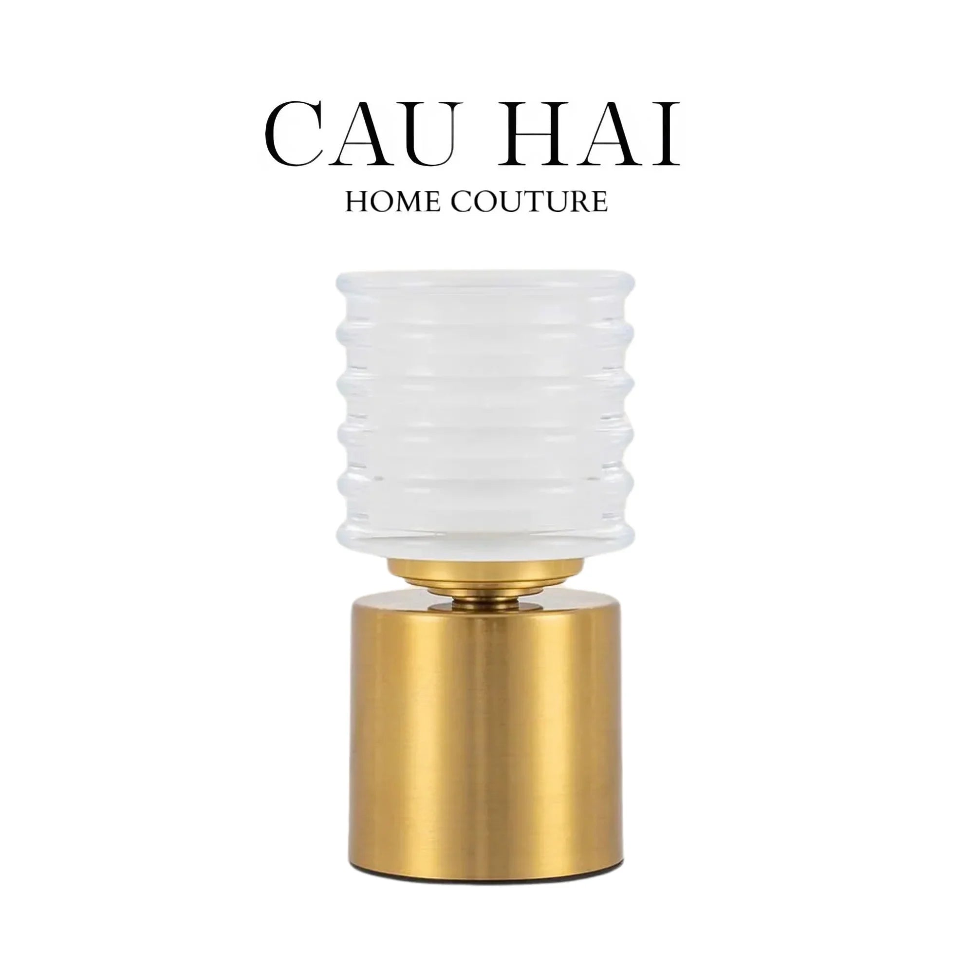 Đèn Bàn Thuỷ Tinh Pin Sạc 3 Chế Độ Aurora Lantern Table Lamp 9x17.5-CẬU HAI HOME DECOR