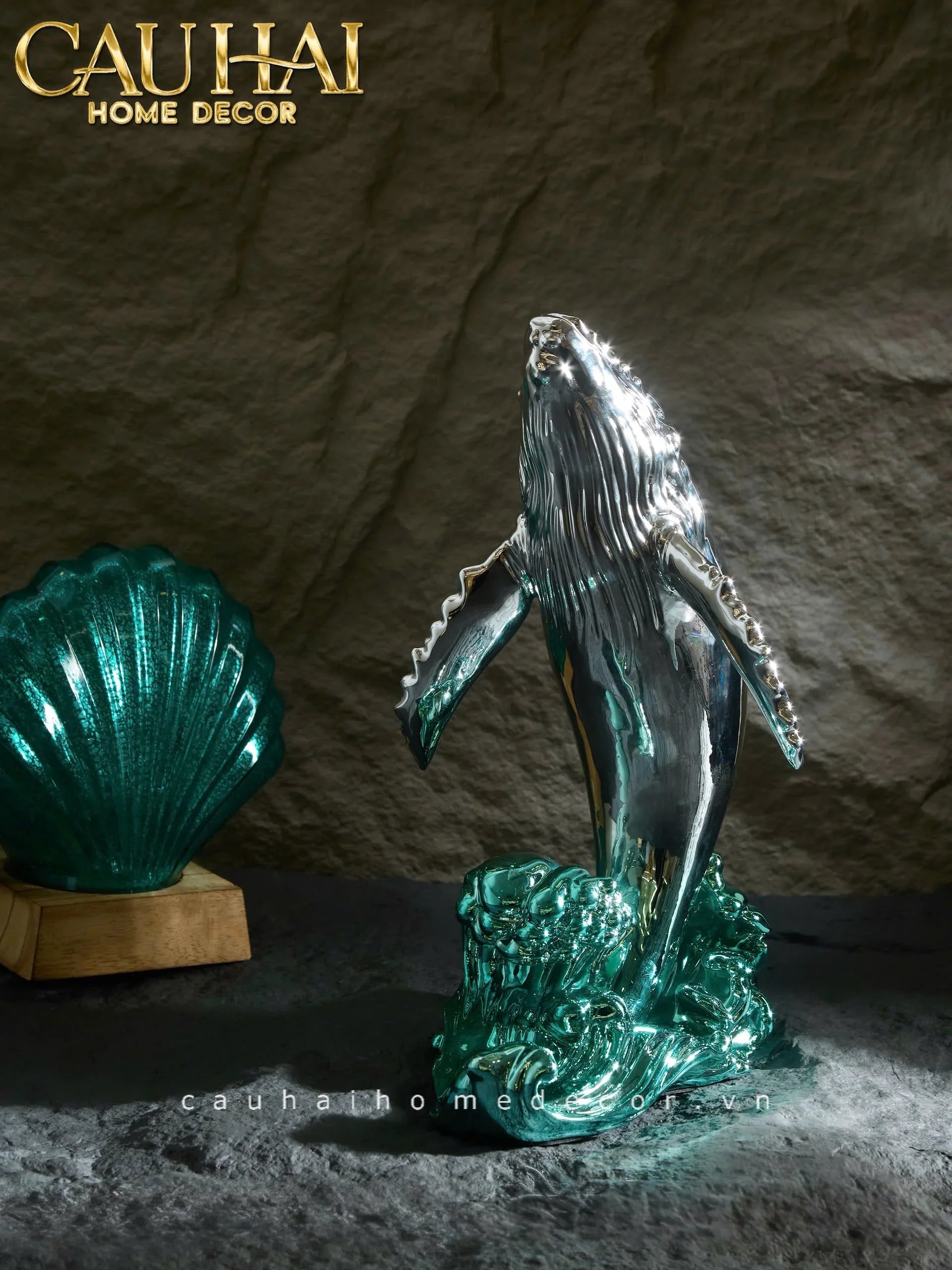 Đèn Trang Trí Emerald Sea - Shell Crystal Light Lamp-ĐÈN TRANG TRÍ-CẬU HAI HOME DECOR